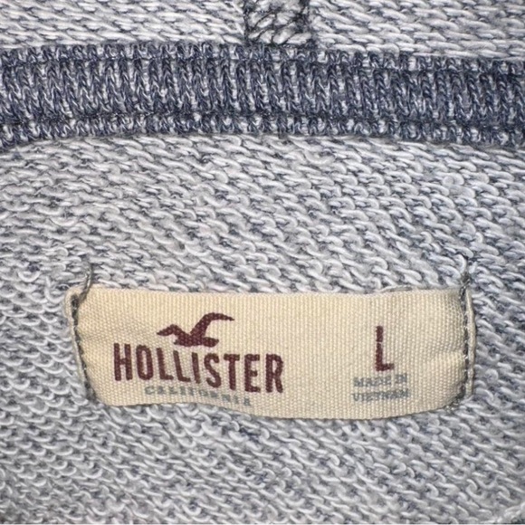 Hollister Dark Gray Hoodie with Light Gray Lining - Picture 2 of 4